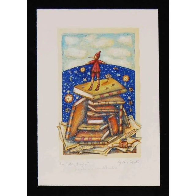 Lithograph on Sicar paper 310 gr/m2, paper size 35cm x 50cm, work size 24cm x 38cm. Excellent condition, no defects....