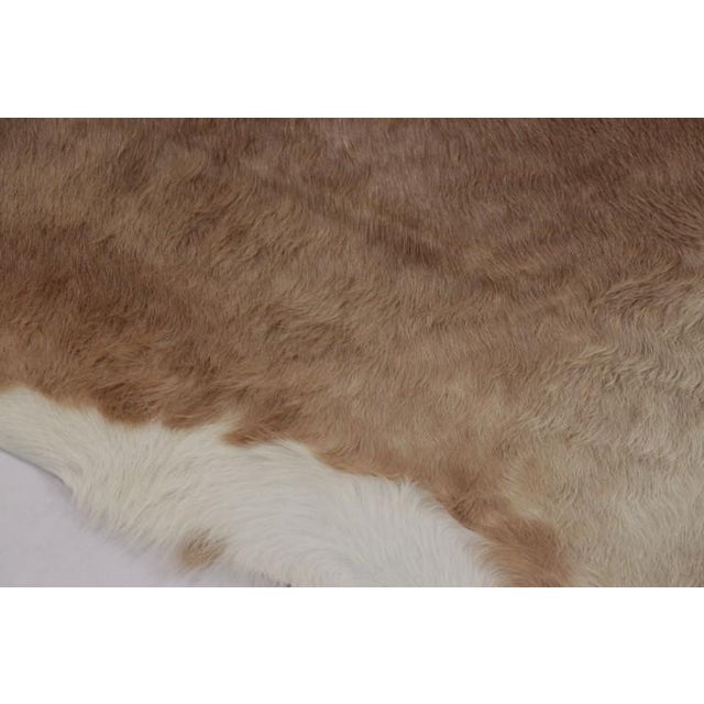 Modern Rug & Kilim’s Large Cowhide Rug in Warm Beige and Brown Tones For Sale - Image 3 of 9