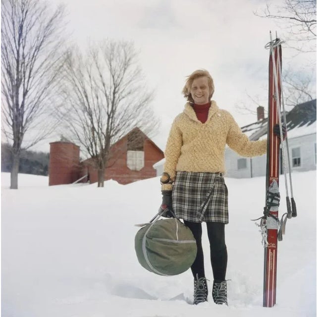 Skiing waitress (1960) - limited estate stamped (photo by slim aarons) ski ‘bum’ alice clement, a waitress and dishwasher...