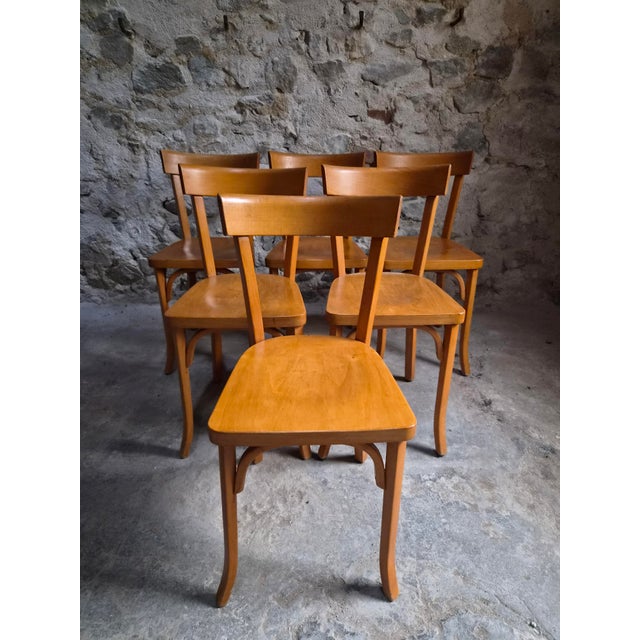 Vintage Baumann Bistro Chairs, France, 1950s, Set of 6 For Sale - Image 4 of 18