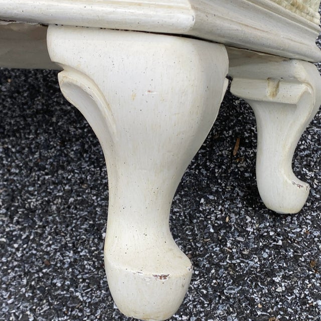 Vintage Custom Pink & Green Chevron Footstool or Ottoman For Sale - Image 10 of 13