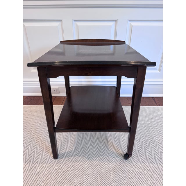 Mid 20th Century Two-Tier Walnut Side or Serving Table For Sale - Image 9 of 14