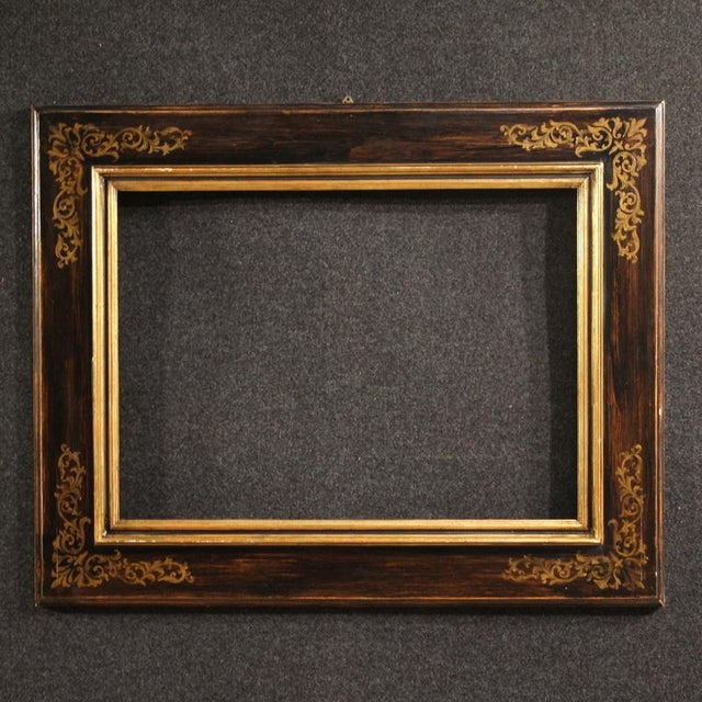 Vintage Tuscan Painted and Gilded Wood Frame, 1970 For Sale - Image 12 of 12