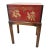 Vintage Chinoiserie Red Lacquer Box on Stand For Sale