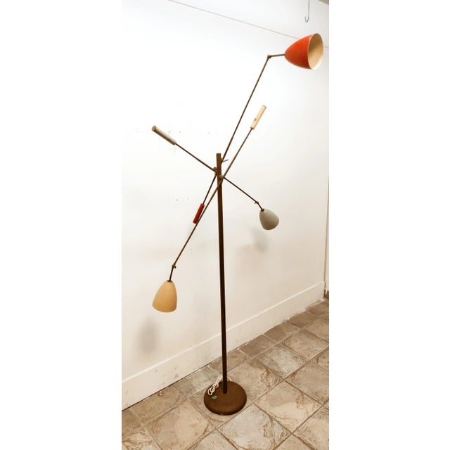 Floor Lamp with Adjustable Joints, in Good conditions. Designed 1950 to 1959 European Plug (up to 250V).The wiring of this...