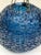 Mid-Century Modern Art Glass Pendant Light : Vintage Mid-Century Cut Blue Glass Stacked Globe-Shaped Round “Blue Moon” Pendant Light Fixture. Mid Century Vibe For Sale - Image 3 of 11