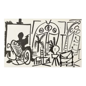 Picasso Sketchbook Carnet De La Californie Lithograph 14 Dated 1/11/1955