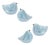 Cracked Terra Cotta Bird Figurine with Distressed Finish (Set of 4) For Sale