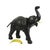 Large vintage elephant, rare figure in this size, made of papier-mâché and covered in black leather. The elephant features...