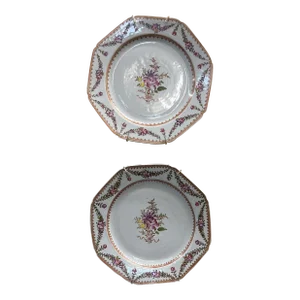 Late 18th Century Chinese Export Porcelain Plates- a Pair