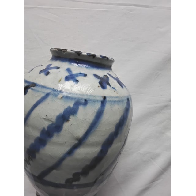 19th Century Qajar Earthenware Vase For Sale - Image 6 of 7