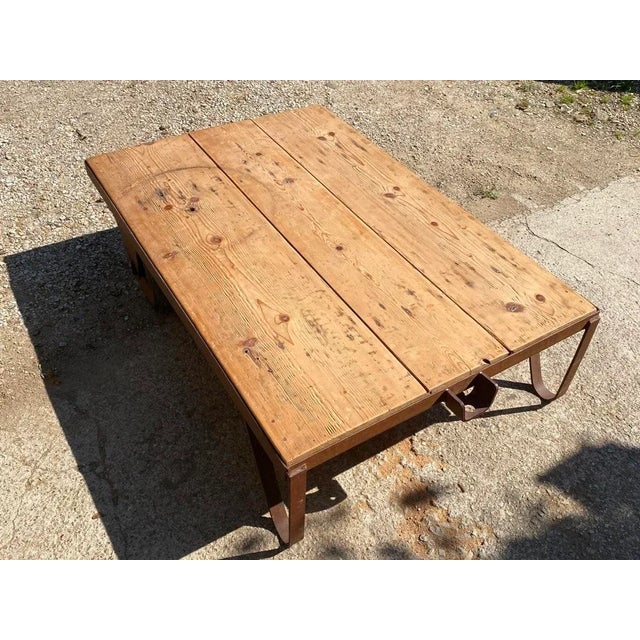 Vintage Industrial Coffee Table, 1950 For Sale - Image 9 of 12