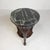 Antique Round Mahogany Side Table with Green Veined Marble Top, 1890s For Sale - Image 4 of 18
