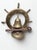 Coffee Vintage Ships Wheel Bell Made of Brass With Wooden Striker For Sale - Image 8 of 8