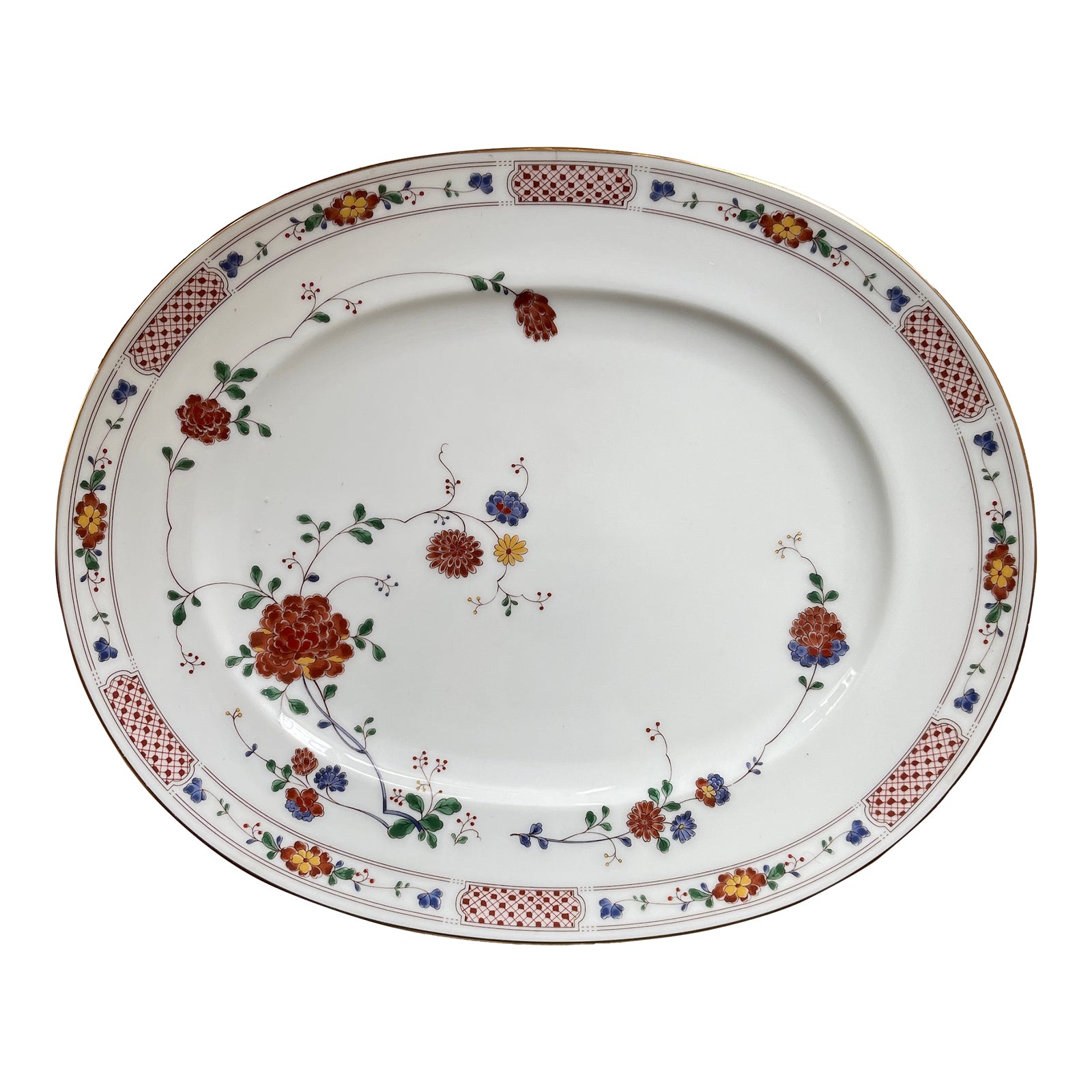 Vintage Noritake Chinoiserie Platter in Ireland Pattern | Chairish