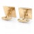 Vintage American Swank Square Brass & Inlaid Stone Cufflinks For Sale - Image 11 of 12