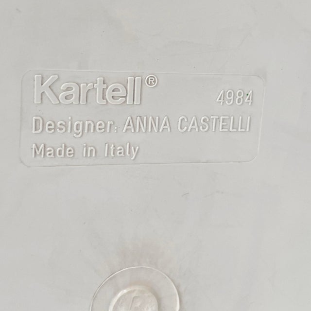 White Laundry Bin by Anna Castelli for Kartell, 1970s For Sale - Image 3 of 10