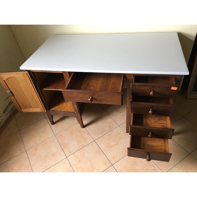 Oak Desk, 1970s For Sale - Image 3 of 13