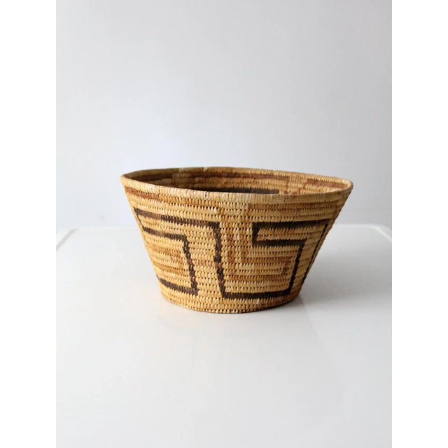 Vintage Woven Basket Bowl For Sale - Image 6 of 13