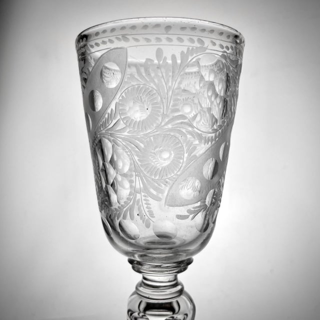 Mid 18th Century An Antique 18th Century Silesian Hand Blown Goblet For Sale - Image 5 of 8