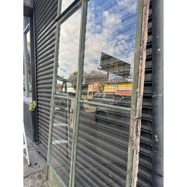 Donald Deskey Authentic 1936 Art Deco Metal French Doors From the Harold S. Anderson Estate, Bel Air For Sale - Image 4 of 12