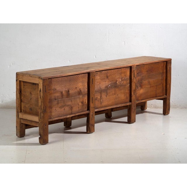 Antique Qing Dynasty Bogu Shanxi Cabinet or Sideboard in Painted Pine For Sale - Image 13 of 14