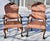 Antique Carved Walnut Armchairs Chippendale Italian Style With Claw Feet Pair For Sale - Image 10 of 11