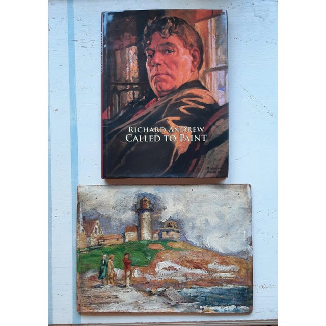 Massachusetts Eastern Point Lighthouse Painting and Signed Book Art For Sale - Image 13 of 13