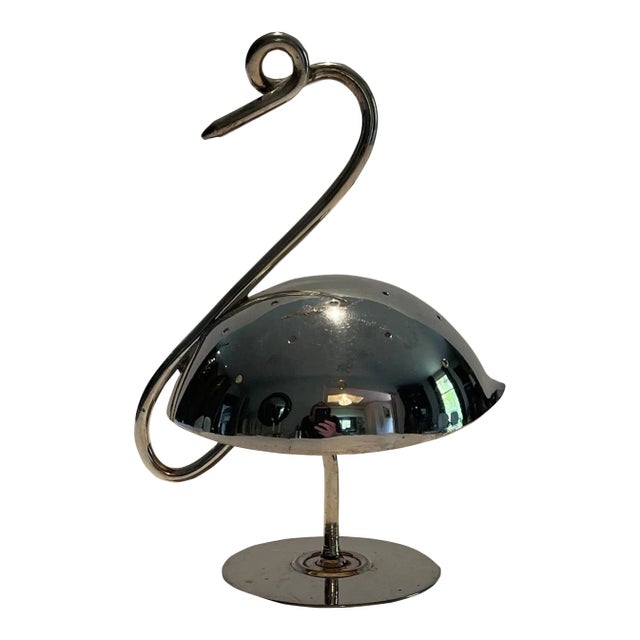 Vintage Napier Swan Silver-Plate Cocktail Toothpick Holder For Sale