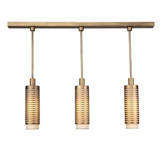 Italian Three-Light Pollux Chandelier in Burnished Metal For Sale