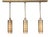 Italian Three-Light Pollux Chandelier in Burnished Metal For Sale