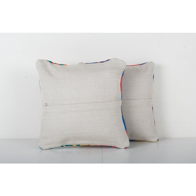 Geometric Kilim Pillow Cover - A Pair For Sale - Image 4 of 4