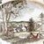1990s 1990s Large English Transferware Ironstone Thanksgiving Platter, Friendly Village by Johnson Brothers For Sale - Image 5 of 10