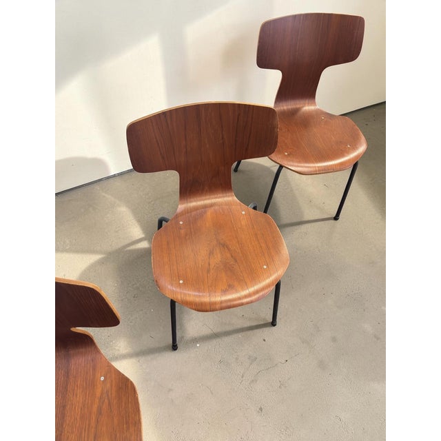 Mid-Century Modern Vintage Model 3103 Dining Chairs by Arne Jacobsen for Fritz Hansen, 1960s, Set of 6 For Sale - Image 3 of 18