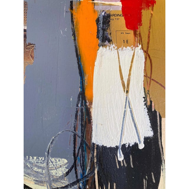 "Luz Basica" Framed Abstract Contemporary Multimedia Painting by Ivan Reyes For Sale - Image 4 of 6