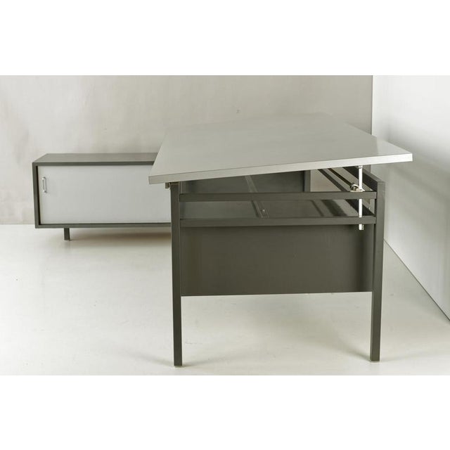 Wood Vintage German Architects Desk, 1965 For Sale - Image 7 of 18