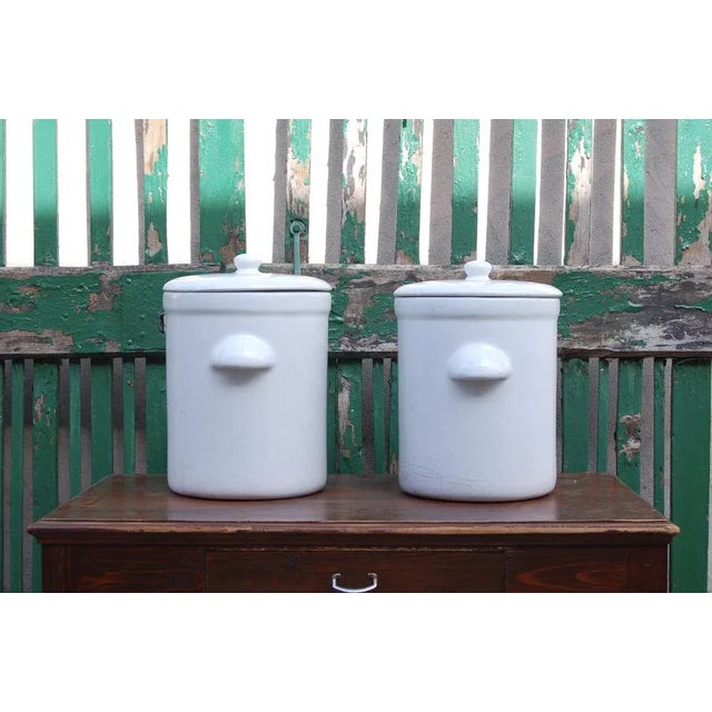 Antique Glazed Terracotta Vases, Set of 2 For Sale - Image 4 of 18