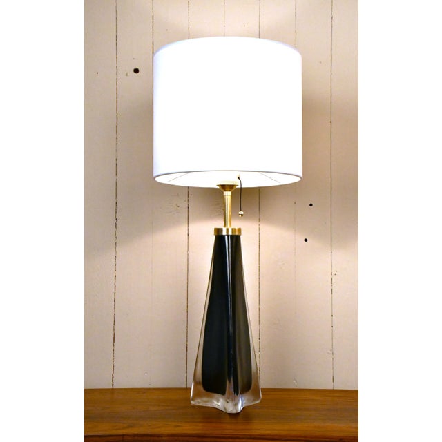 1950s Large Swedish Art Glass Model Rd1319 Table Lamps by Carl Fagerlund for Orrefors, 1950s, Set of 2 For Sale - Image 5 of 13