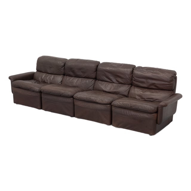 Leather Modular Sofa, 1970s, Set of 4 For Sale