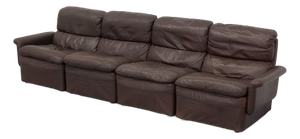 Leather Modular Sofa, 1970s, Set of 4