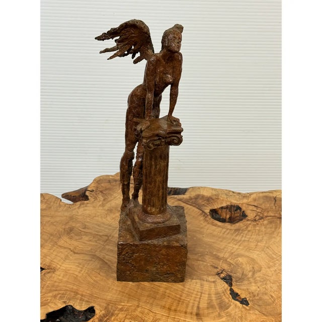 Design Plus Gallery presents an Angel Sculpture in Bronze by Dario Campanile. The sculpture is a depiction of a winged...