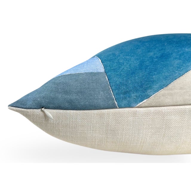 Roulade Blue Pillow Cover, 20x20 Pillow For Sale In Philadelphia - Image 6 of 6