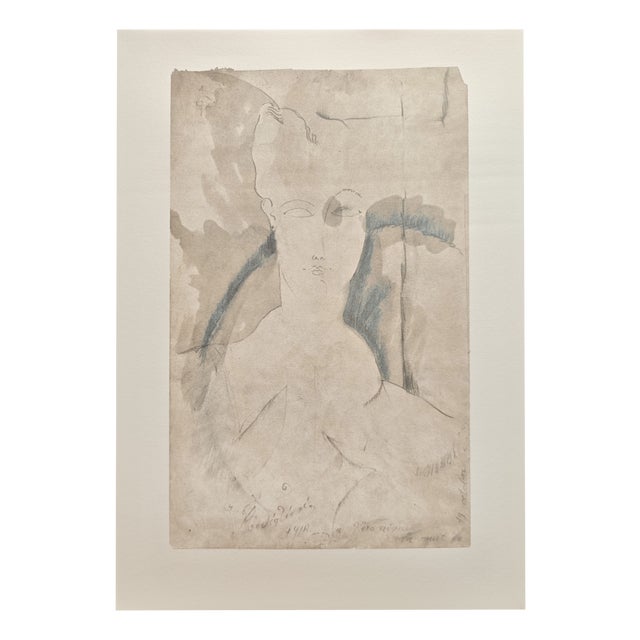 A. Modigliani, Ritratto di Veronica / Portrait of Veronica, Lithograph For Sale