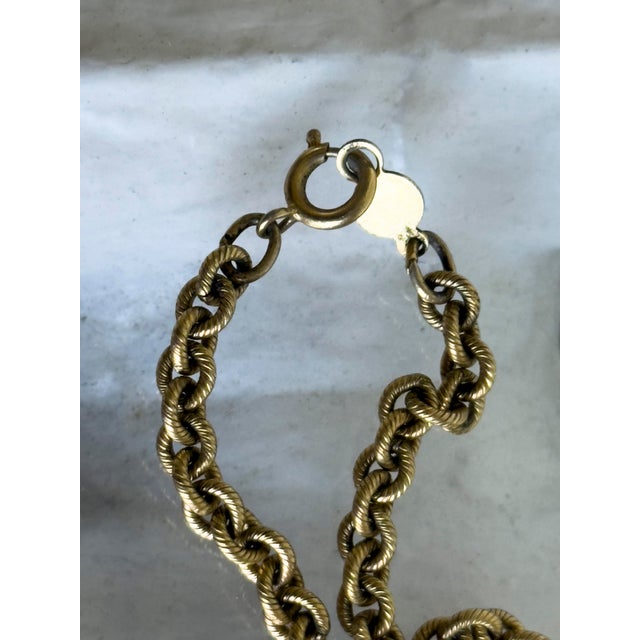 Vintage Accessocraft n.y.c. Gold Tone Lorgnette Magnifier Pendant Necklace For Sale - Image 9 of 14