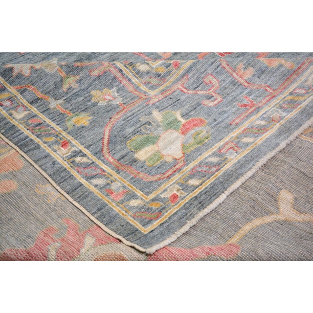2010s Turkish Oushak Hand Knotted Wool Rug, 10'x14'5" For Sale - Image 5 of 5