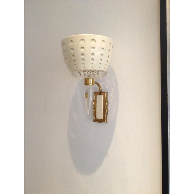 Mid-Century Modern Wall Lamps, 1950s, Set of 2, in Good conditions. Designed 1950 to 1959 European Plug (up to 250V).The...