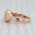 Transparent 0.84ctw Diamond Halo Engagement Ring 18k Rose Gold Size 6.5-6.75 For Sale - Image 8 of 8