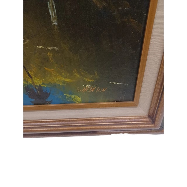 Vintage Highwaymen Sam Newton Oil Painting on Board For Sale - Image 4 of 5