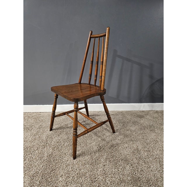 Farmhouse Mid 20th Century Spindle-Back Windsor Chair For Sale - Image 3 of 4