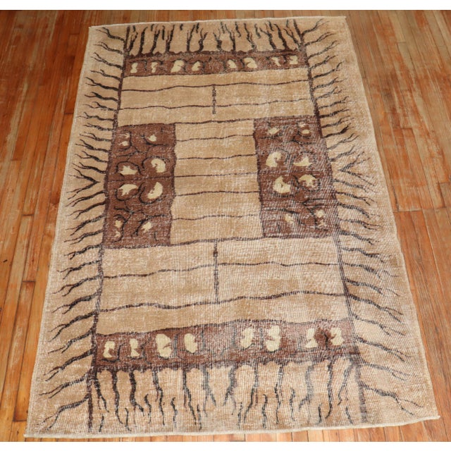 Textile Zabihi Collection Turkish Deco Zeki Muren Eclectic Rug For Sale - Image 7 of 8